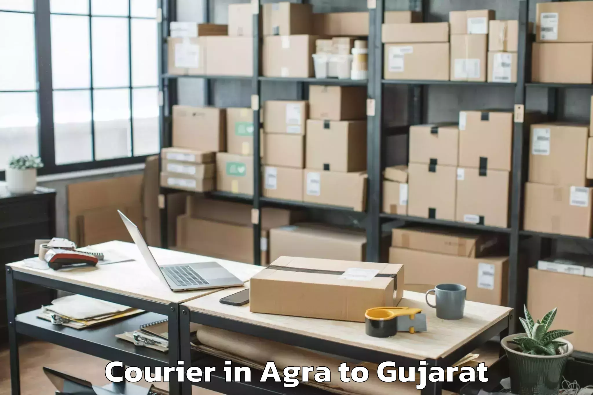 Hassle-Free Agra to Veer Narmad South Gujarat Univ Courier